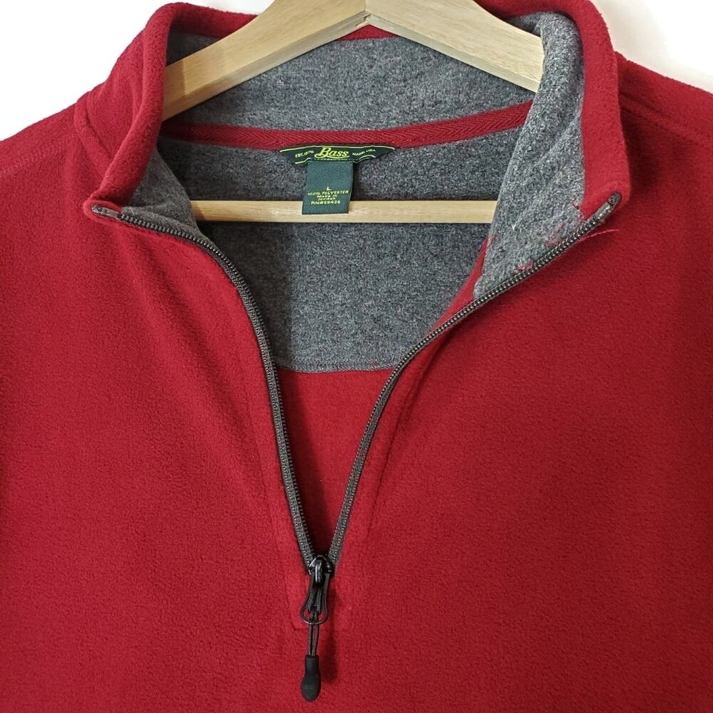 Bass | 1/2 Zip Super Soft and Cozy Long Sleeve Sweater Sweatshirt - Picture 3 of 5
